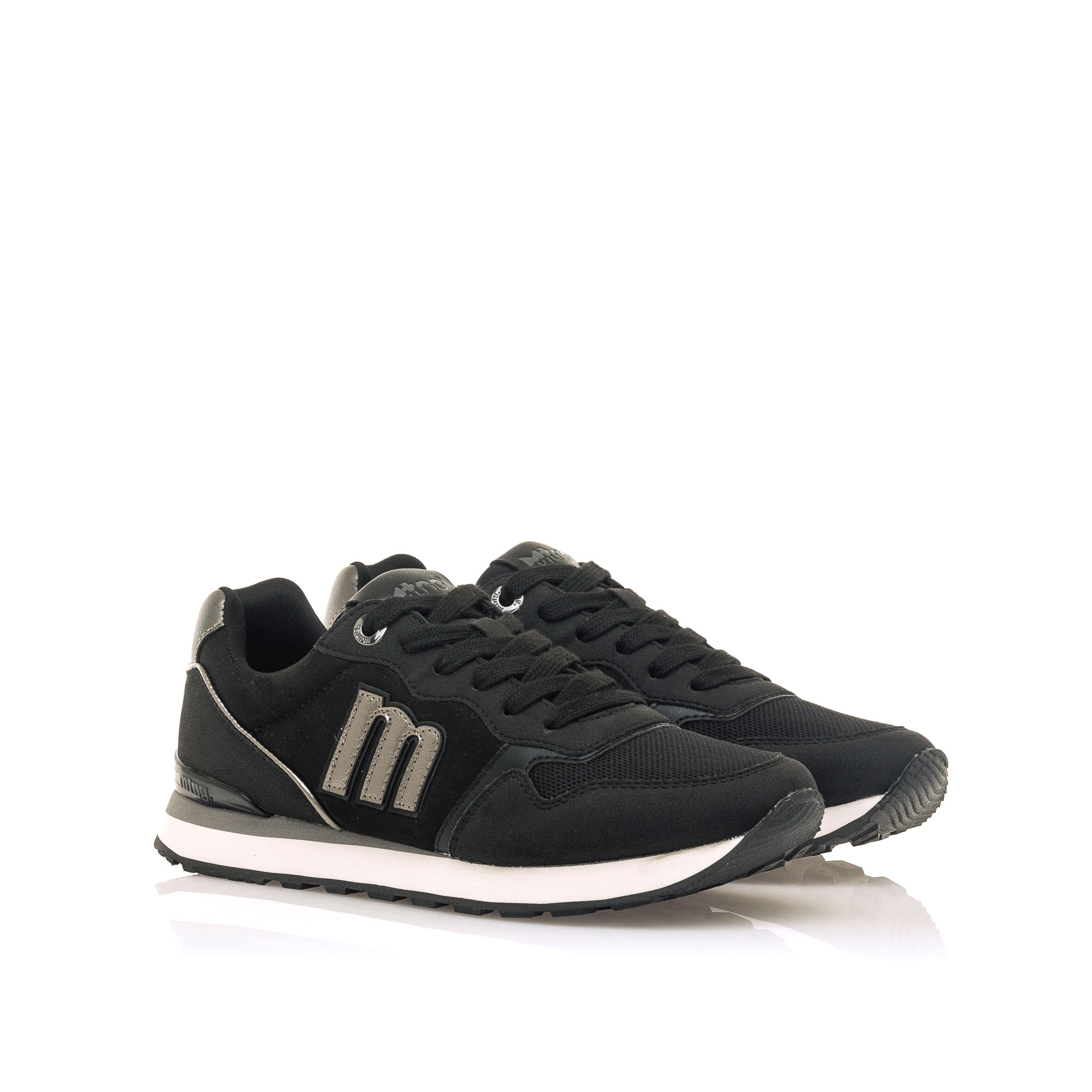 Zapatillas mustang 2025 plateadas